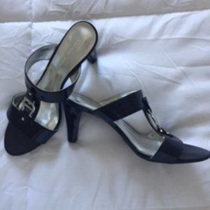 Etienne Aigner Navy Slides 7.5